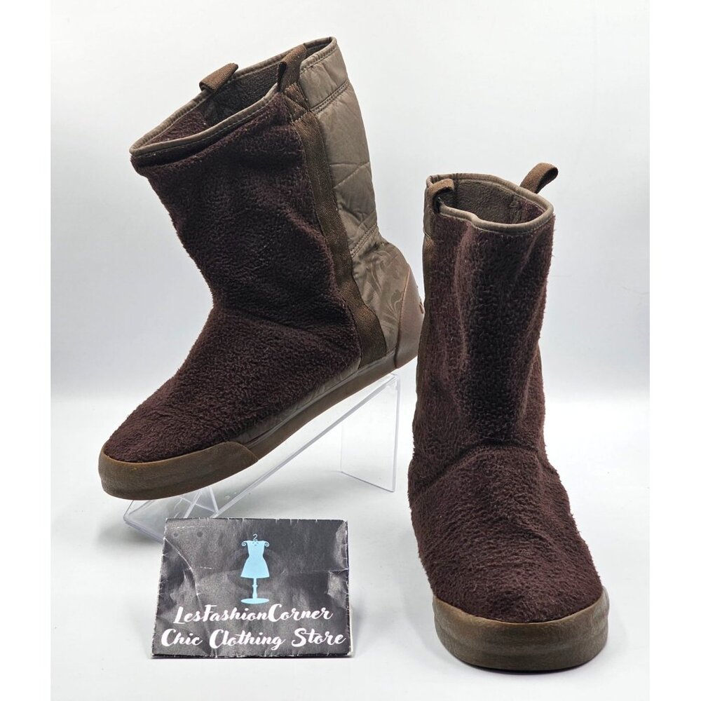 The North Face Women's Brown Ahel Fleece Lined Winter Mountain Boots Sz 9.5 3097